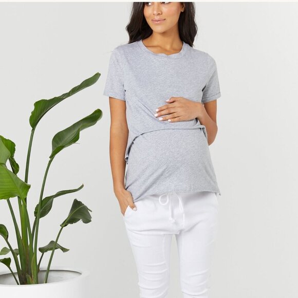 Legoe Heritage Maternity Nursing Tee t-shirt sage green 100% cotton size 4 / XL - Picture 4 of 11